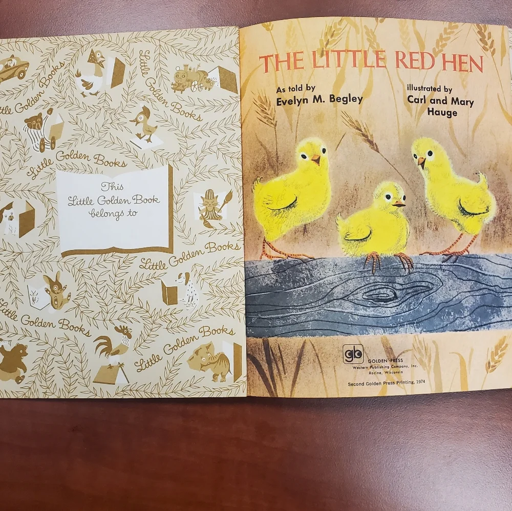 Vintage 1966 The Little Red Hen - Little Golden Book Western Publishing Co. - Picture 3 of 5